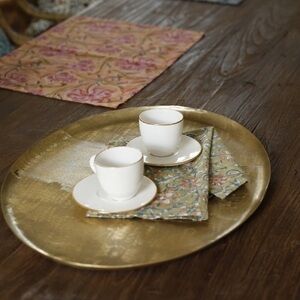 Sezane Jackie Tray. Gold Brass.